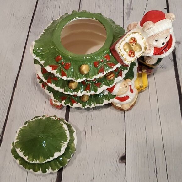 World Bazaars Inc Christmas tree teapot - Picture 2 of 5
